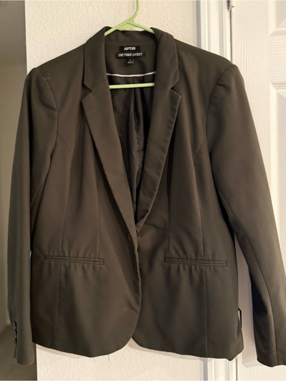Apt. 9 Olive Green Single-Button Blazer